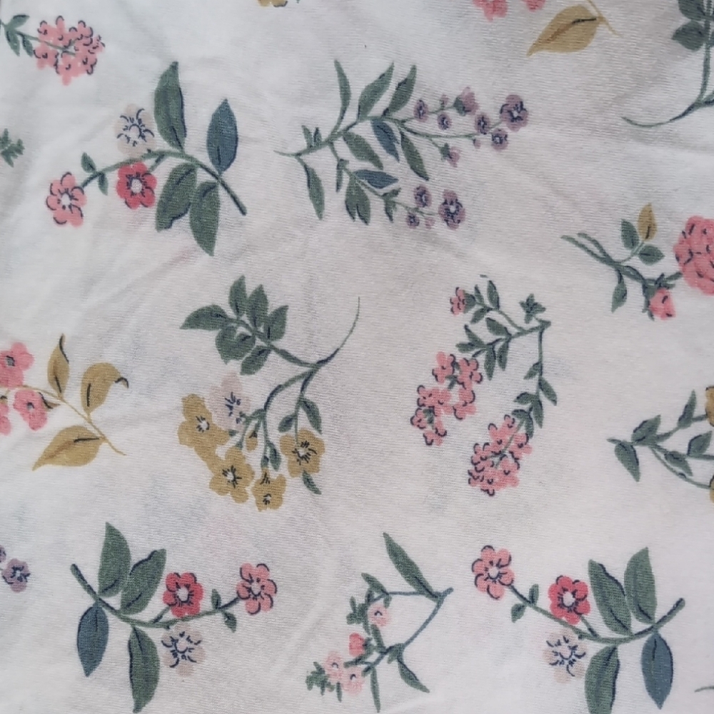 Set of 2 Floral Patterned Organic Cotton Mini Crib Sheet